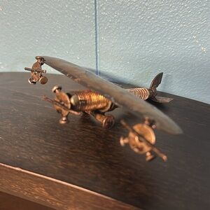 Airplane - Handmade Recycled Metal Sparkplug